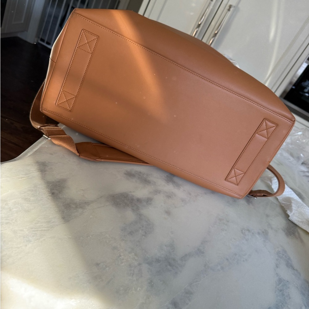 Like New Mono Tan Vegan Leather Weekender - Picture 8 of 12